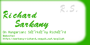 richard sarkany business card